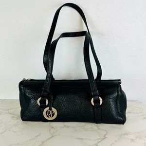 Donald J Pliner Soft Leather Barrel Bag, red interior, like new!